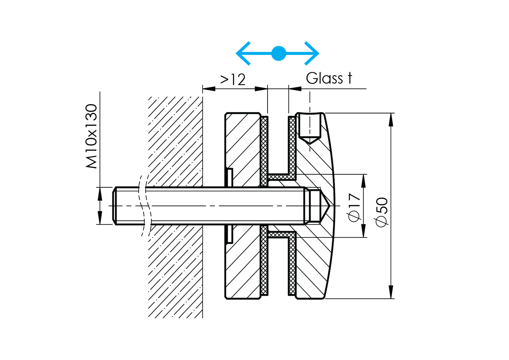 Falra szerelhető üvegtartó