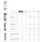 Oldalsó rögzítés üveghez