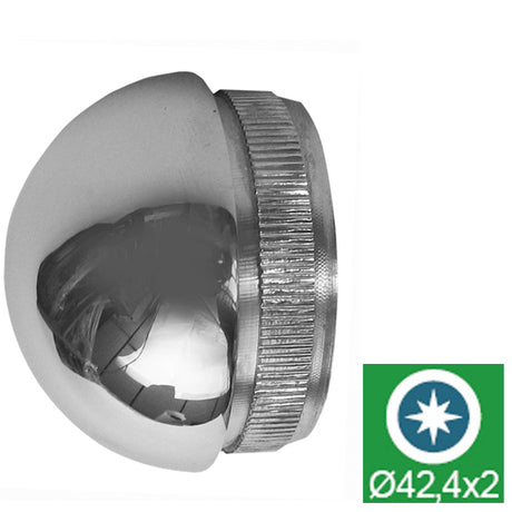 Félgömb végzáró kapaszkodóhoz (polírozott)