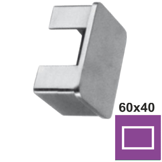 Beltéri üvegkorlátkapaszkodó téglalap véglezáró