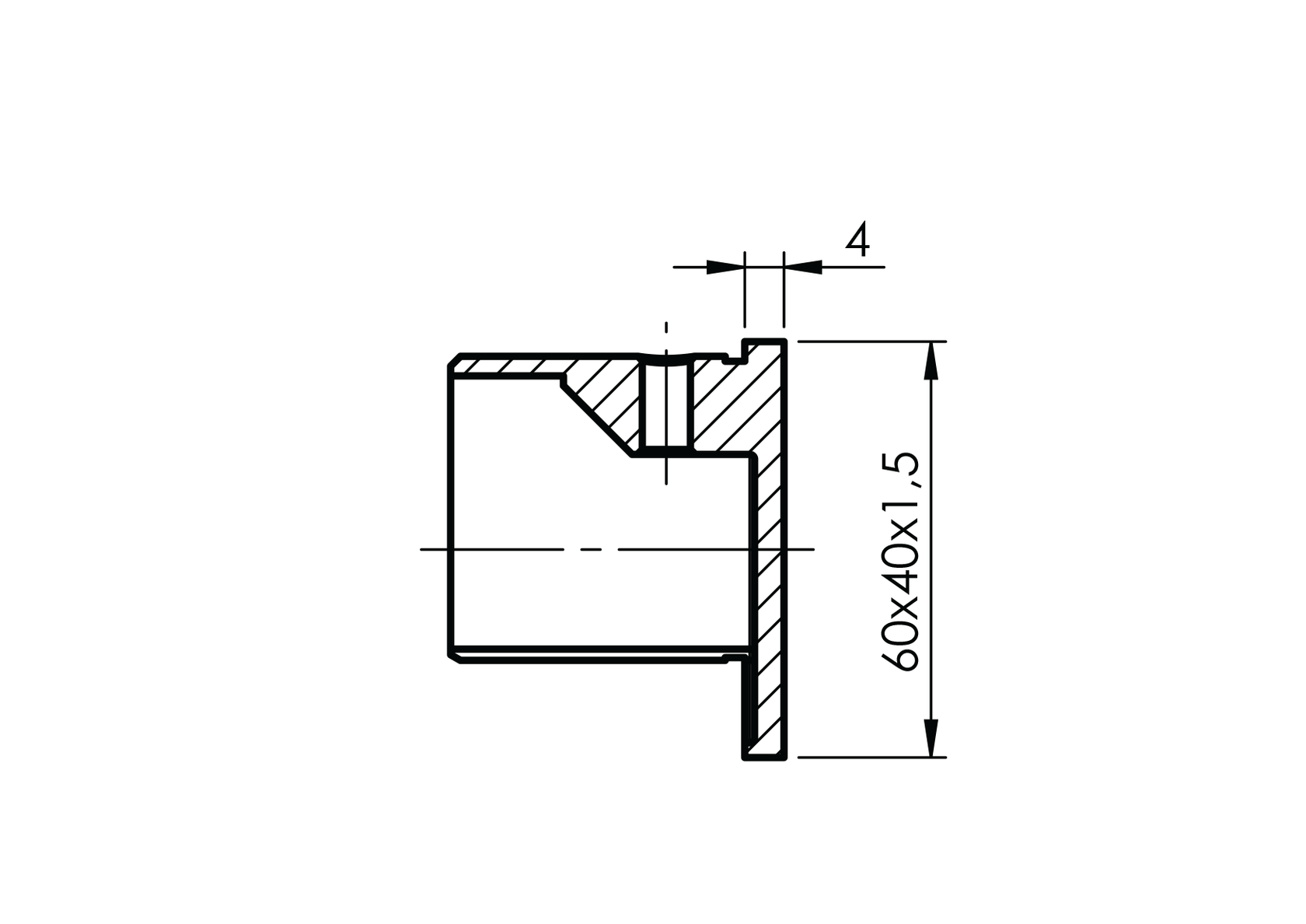 Beltéri üvegkorlátkapaszkodó téglalap véglezáró