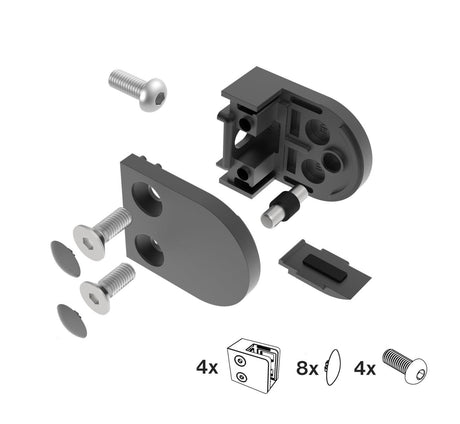 Rozsdam.szálcsi. ívelt pontüvegfogó-zártszelvényre