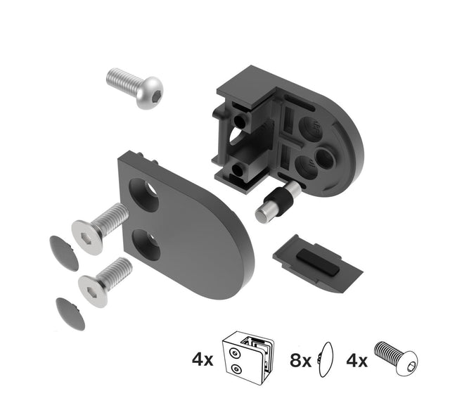 Rozsdam.szálcsi. ívelt pontüvegfogó-zártszelvényre