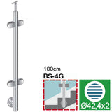 Oldalsó rögzítésű középső oszlop üvegkorláthoz