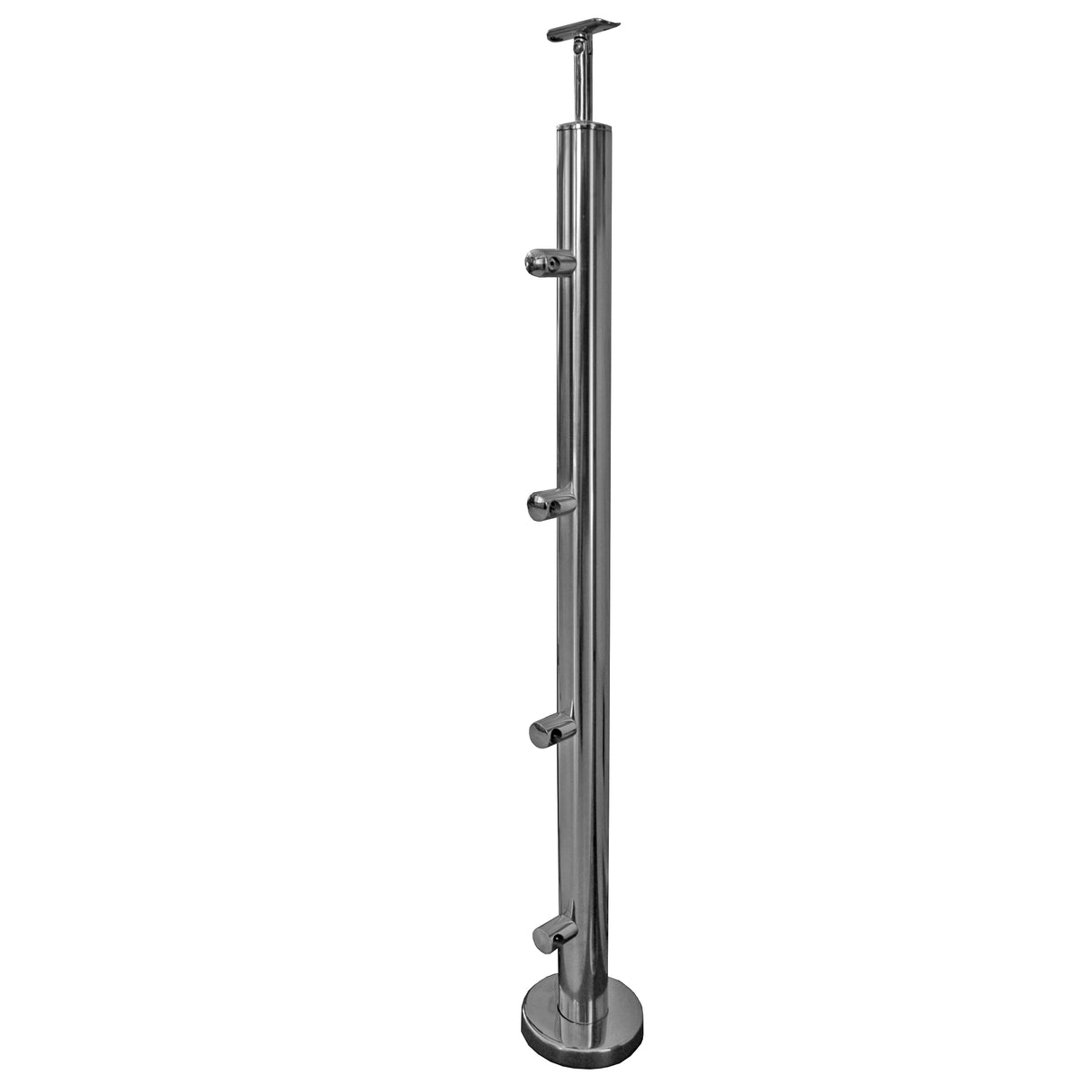 Felső rögzítésű oszlop pálcás korltához (polír.)