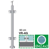 Felső rögzítésű, középső oszlop üvegkorláthoz