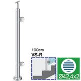 Felső rögzítésű, jobbos oszlop üvegkorláthoz