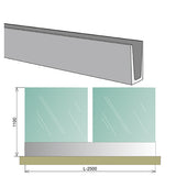 Vonalmenti üvegkorlát-teljes garnitúra H=1m/L=2,5m