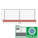 Rozsdamentes sodronyos korlát - 3000x900 mm