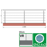 Rozsdamentes pálcás korlát (3000x900 mm)