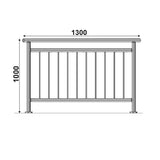 Rozsdam.függőleges osztású galériárakorlát szett