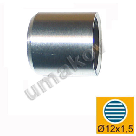 Hengeralakú véglezáró d12mm AISI304, D15/d12/L20mm