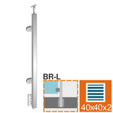 Oldalsó rögzítésű balos oszlop üvegkorláthoz