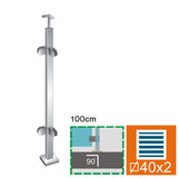 Felső rögzítésű sarokoszlop üvegkorláthoz