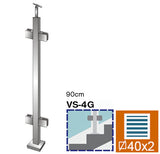 Felső rögzítésű, középső oszlop üvegkorláthoz