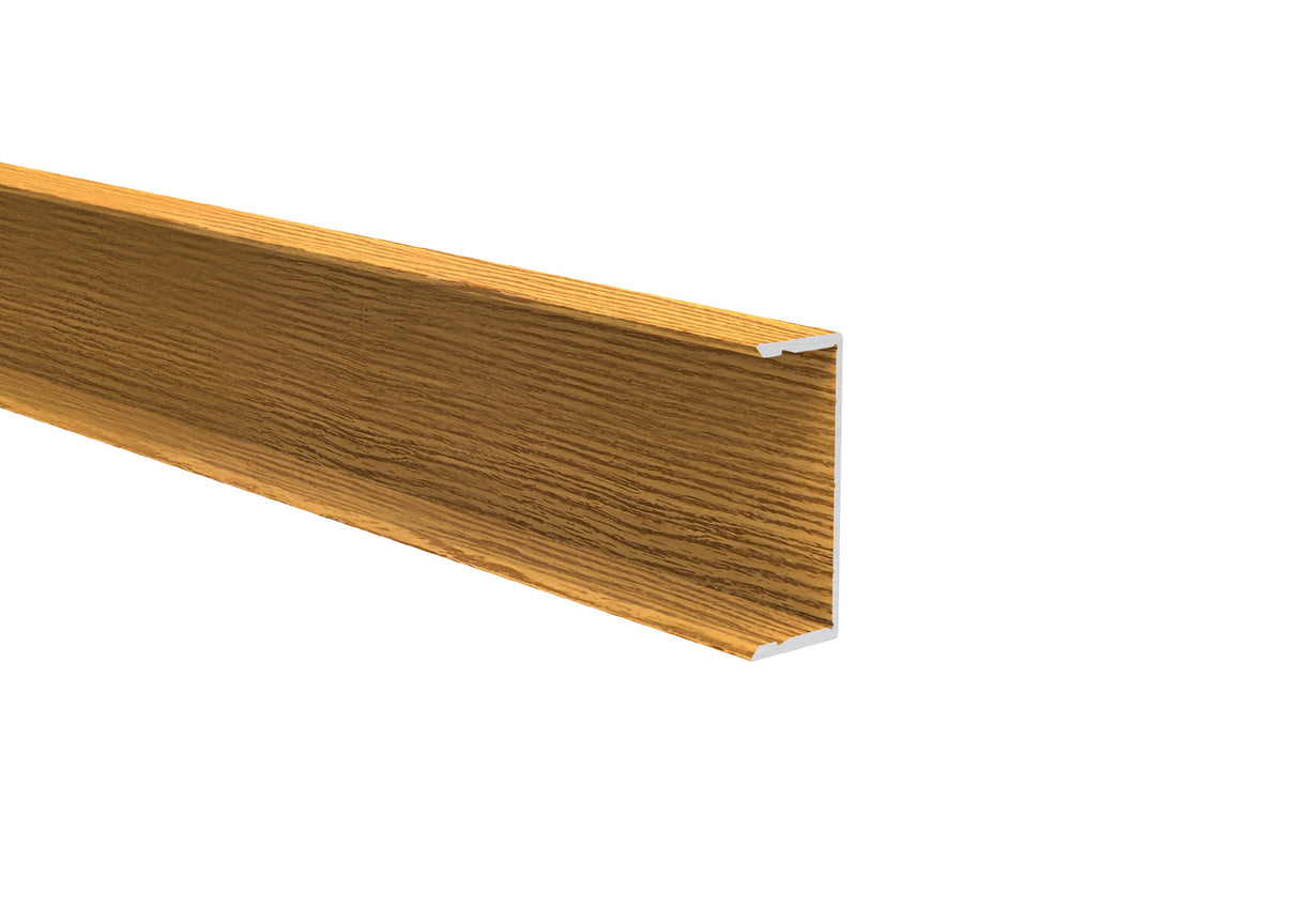 Alumínium kerítéssablon adapter 40 mm töltetekhez és homlokzati rendszerhez, 45 x 20 – 6,0 m – fa dekor világos tölgy -