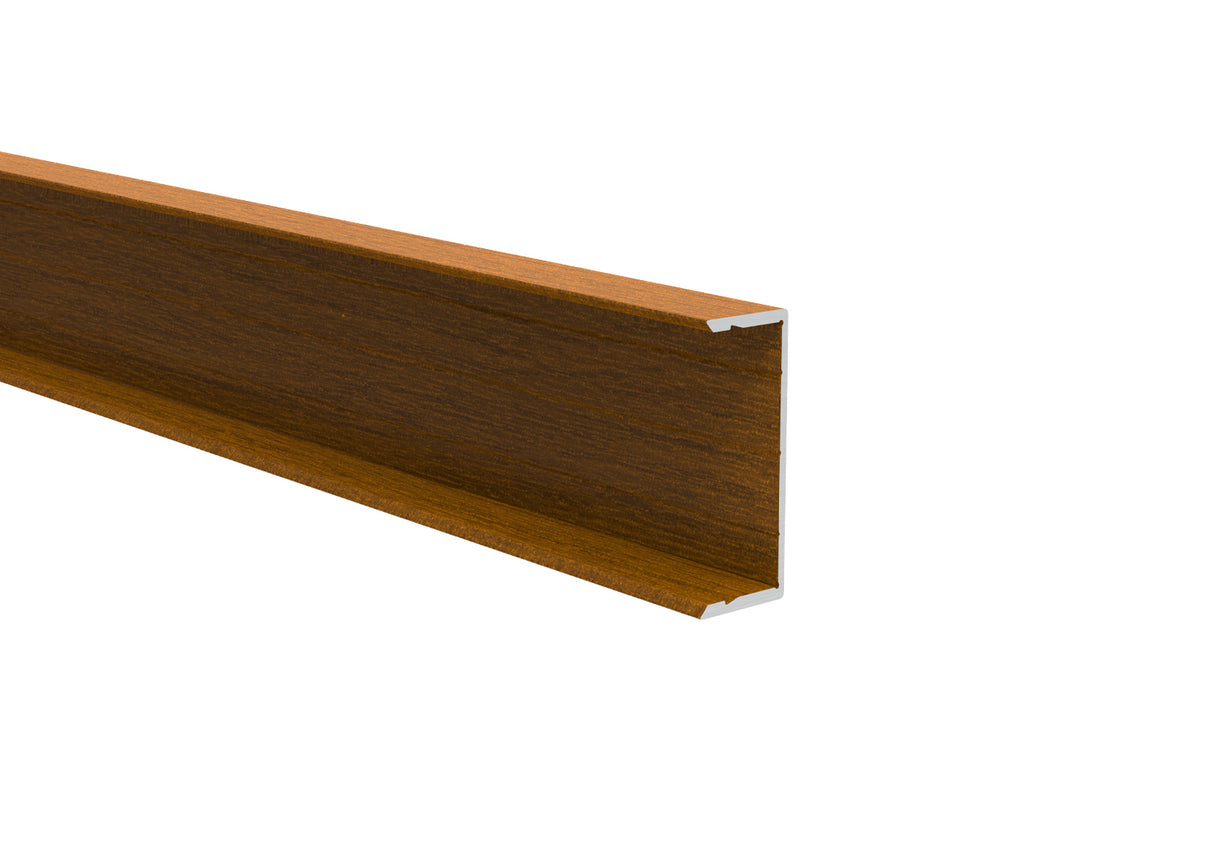 Alumínium kerítéssablon adapter 40 mm töltetekhez és homlokzati rendszerhez, 45 x 20 – 6,0 m – fa dekor arany tölgy - W0