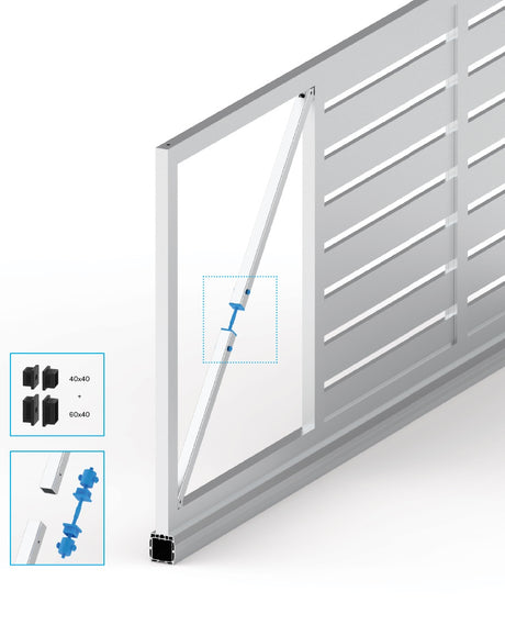 Zártszelvényt rögzítő elem 40x40, 60x40