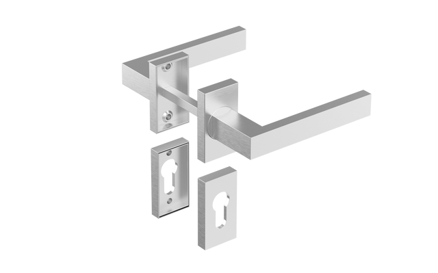 Rozsdamentes kilincs - zártakaróval AISI 304, K320