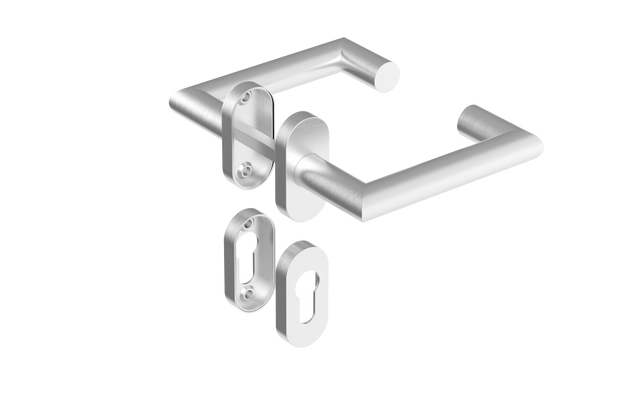 Rozsdamentes kilincs - zártakaróval AISI 304, K320