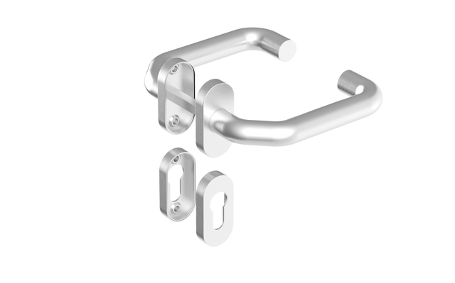 Rozsdamentes kilincs - zártakaróval AISI 304, K320