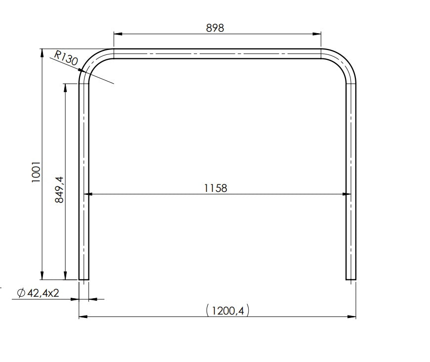 Rozsdamentes biztonsági akadál