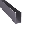 Aluminium U profile AL 36x19x1.5mm black