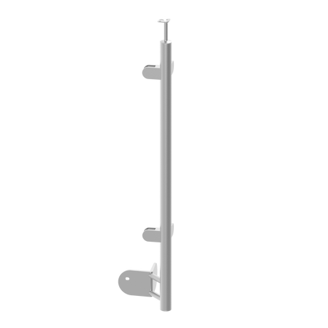 Oldalsó rögzítésű, középső oszlop üvegkorláthoz