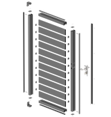 Egyszárnyú kapu 1,025x1,85m 20x100 R7016 kitöltéssel - készlet