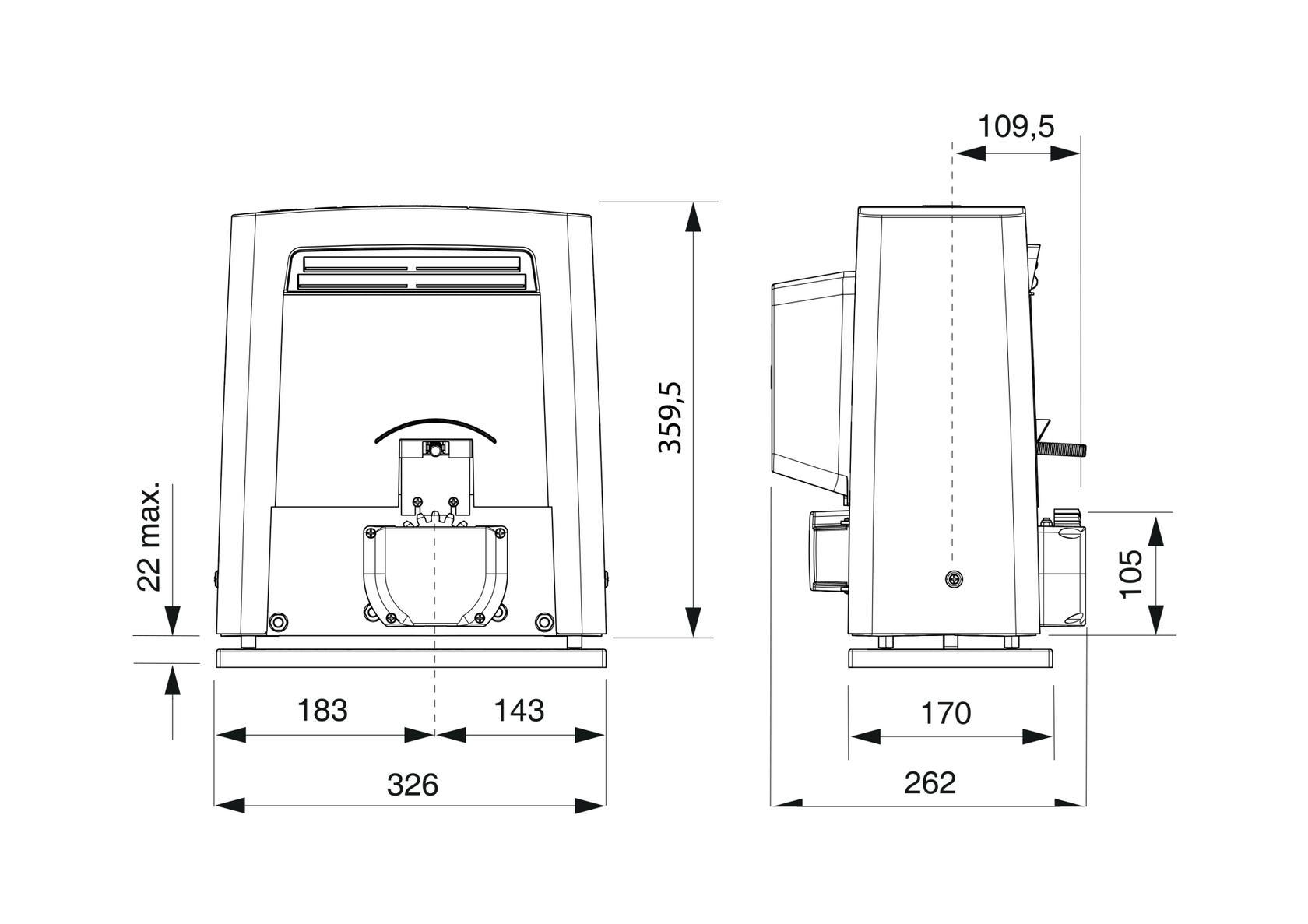 Automata elektromos kapumozgató toló/úszókapuhoz 1