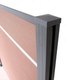 Alumínium felső sín, 1820 mm antracit WPC kerítés deszkákhoz