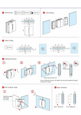 Rozsdamentes zsanér üvegajtóra