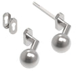 Kilincs és fix gömb - balos, rozsdamentes