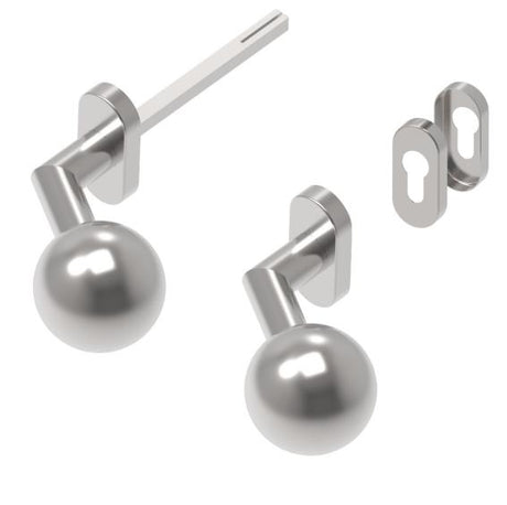 Kilincs és fix gömb - jobbos, rozsdamentes