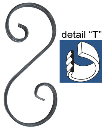 "S" elem 230x100, 12x6mm