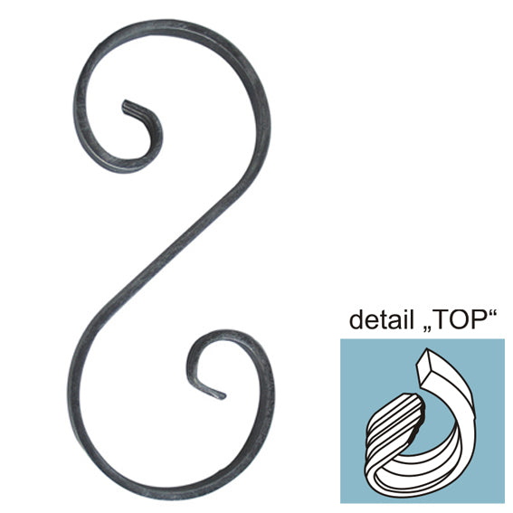 "S" elem h200, b85, 12x6mm