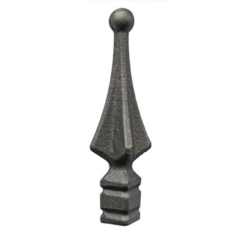 Kovácsoltvas csúcsdísz- gömbvégű h125, b27x27, n20