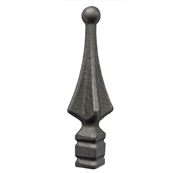 Kovácsoltvas csúcsdísz- gömbvégű h125, b27x27, n20