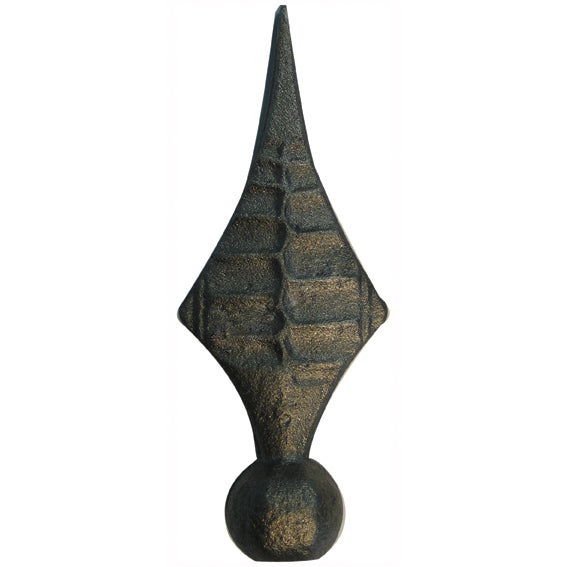 Kovácsoltvas csúcsdísz h140, b51, n28mm