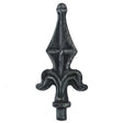 Kovácsoltvas csúcsdísz- gömbvégű h130, b59, n11,5m