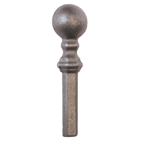 Kovácsoltvas csúcsdísz- gömbvégű h98, b25, n11x11,