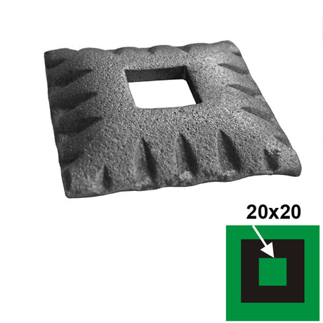 Rozetta 77x77, 21,5x21,5, h17mm