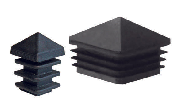 Fekete PVC-beütős prizmatető 40x40mm-PVC