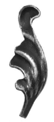 Lemez díszlevél -balos 90x30, t2,5mm