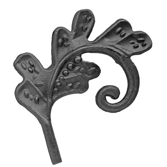 Öntötvas díszlevél -jobbos h140, b95, t5mm