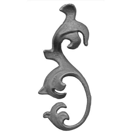 Öntötvas díszlevél-balos h180, b85, t4mm