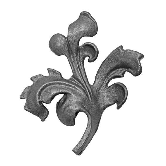 Öntötvas díszlevél-balos h155, b135, t4mm