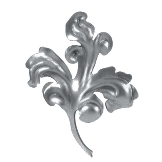 Lemez díszlevél -balos 164x130, t2mm