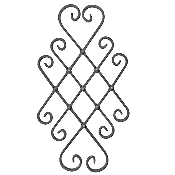 Panel díszelem h580, b440, alt.h620, b380, 16x8mm