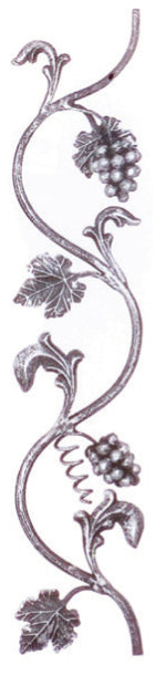 Korlát betét 800x170, D14mm